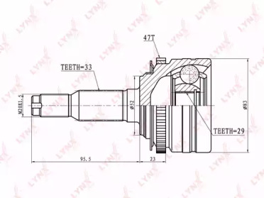 Шарнирный комплект LYNXauto CO-1805A