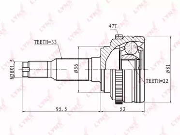 Шарнирный комплект LYNXauto CO-1808A