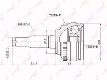 Шарнирный комплект LYNXauto CO-1809A