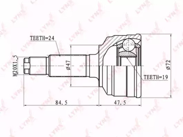 Шарнирный комплект LYNXauto CO-1821