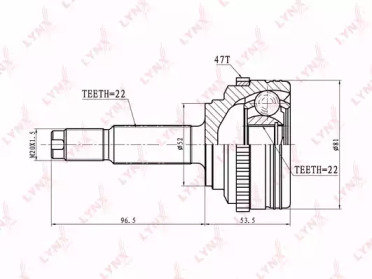 Шарнирный комплект LYNXauto CO-1825A