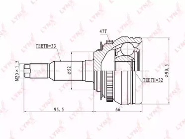 Шарнирный комплект LYNXauto CO-1839A