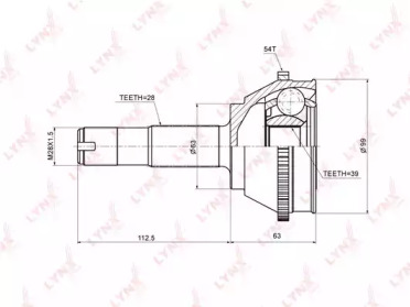 Шарнирный комплект LYNXauto CO-2213A