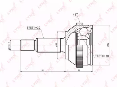 Шарнирный комплект LYNXauto CO-2803A