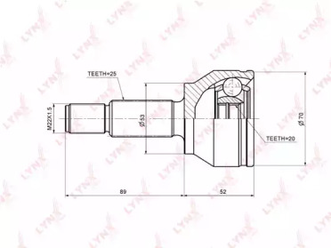 Шарнирный комплект LYNXauto CO-3001