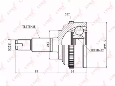 Шарнирный комплект LYNXauto CO-3402A