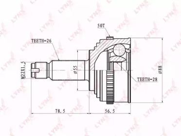 Шарнирный комплект LYNXauto CO-3406A