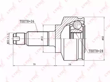 Шарнирный комплект LYNXauto CO-3412