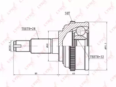 Шарнирный комплект LYNXauto CO-3414A