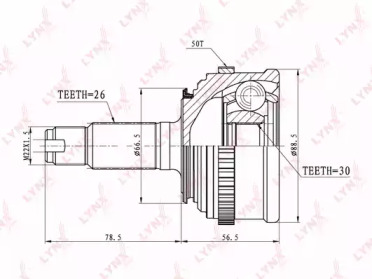 Шарнирный комплект LYNXauto CO-3465A