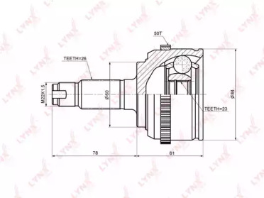 Шарнирный комплект LYNXauto CO-3466A