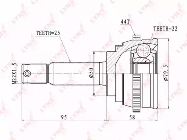 Шарнирный комплект LYNXauto CO-3607A