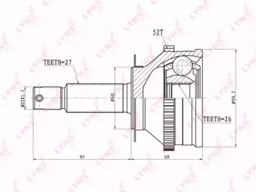 Шарнирный комплект LYNXauto CO-3624A