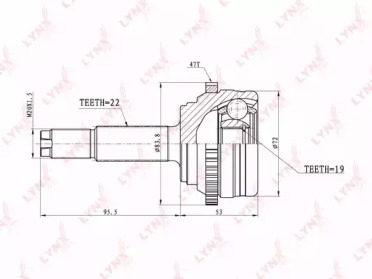 Шарнирный комплект LYNXauto CO-3631A