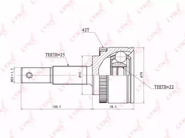 Шарнирный комплект LYNXauto CO-3638A