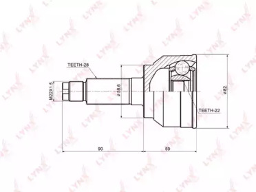 Шарнирный комплект LYNXauto CO-3639