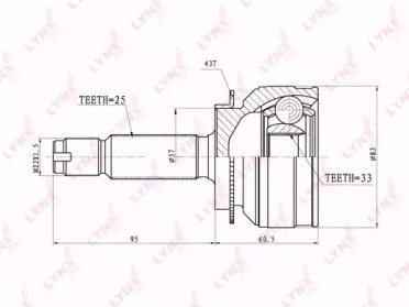 Шарнирный комплект LYNXauto CO-3640A