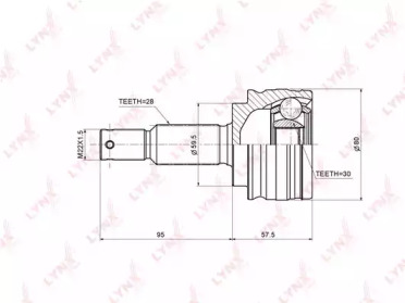 Шарнирный комплект LYNXauto CO-3642