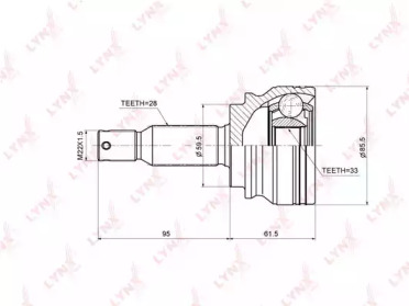 Шарнирный комплект LYNXauto CO-3643