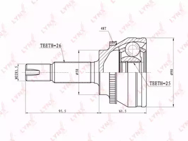 Шарнирный комплект LYNXauto CO-3647A