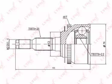 Шарнирный комплект LYNXauto CO-3648A