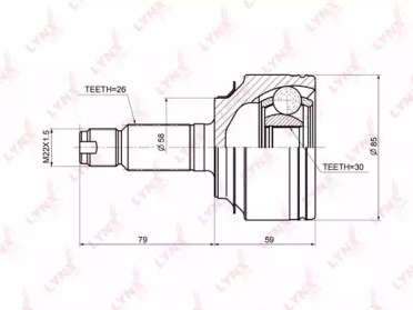 Шарнирный комплект LYNXauto CO-3649