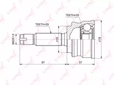 Шарнирный комплект LYNXauto CO-3655