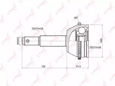 Шарнирный комплект LYNXauto CO-3668A