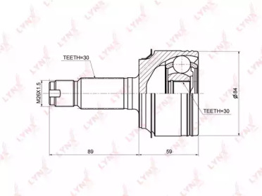 Шарнирный комплект LYNXauto CO-3670