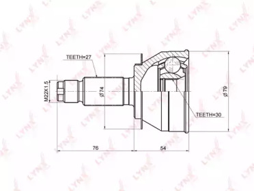 Шарнирный комплект LYNXauto CO-3679