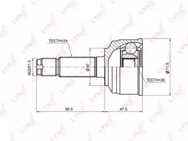 Шарнирный комплект LYNXauto CO-3681