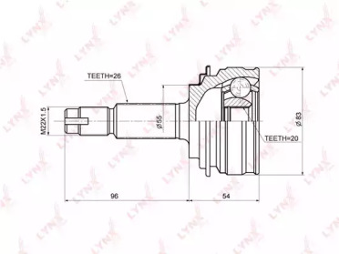 Шарнирный комплект LYNXauto CO-3683