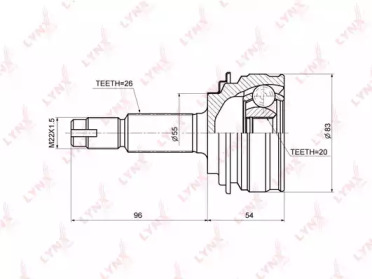 Шарнирный комплект LYNXauto CO-3684