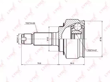 Шарнирный комплект LYNXauto CO-3694