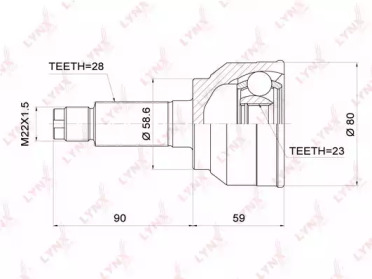 Шарнирный комплект LYNXauto CO-3699