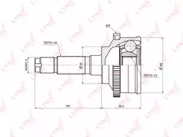 Шарнирный комплект LYNXauto CO-3701A