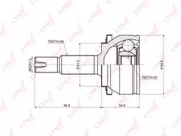 Шарнирный комплект LYNXauto CO-3707