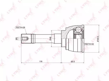 Шарнирный комплект LYNXauto CO-3711