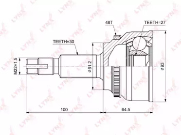 Шарнирный комплект LYNXauto CO-3752A