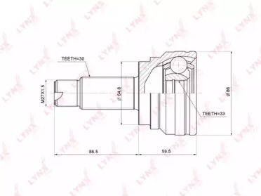 Шарнирный комплект LYNXauto CO-3765