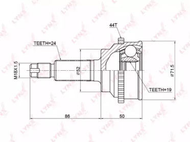 Шарнирный комплект LYNXauto CO-3771A