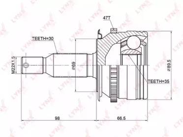 Шарнирный комплект LYNXauto CO-3774A