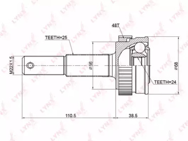 Шарнирный комплект LYNXauto CO-3775A