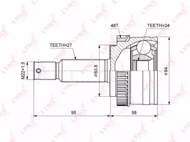 Шарнирный комплект LYNXauto CO-3866A