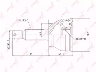 Шарнирный комплект LYNXauto CO-4407