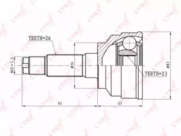 Шарнирный комплект LYNXauto CO-4413