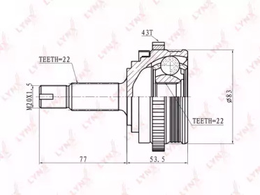 Шарнирный комплект LYNXauto CO-4605A