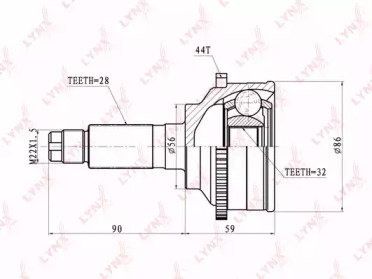 Шарнирный комплект LYNXauto CO-5103A