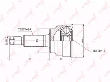 Шарнирный комплект LYNXauto CO-5107