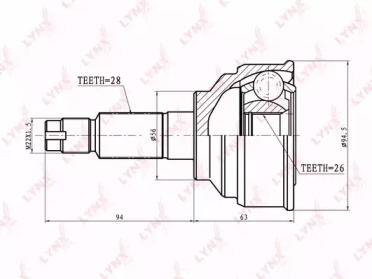 Шарнирный комплект LYNXauto CO-5118